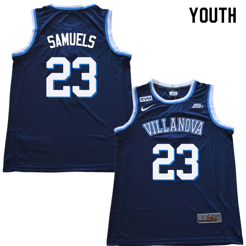 2018 Youth #23 Jermaine Samuels Willanova Wildcats College Basketball Jerseys Sale-Navy